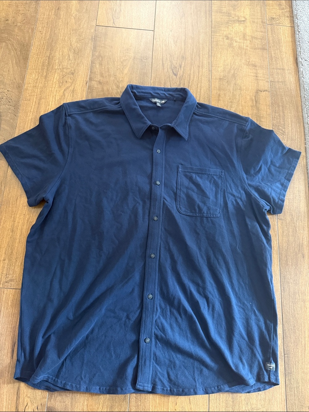 Toad and Co. Men's Navy Short-Sleeve Button-Up Shirt